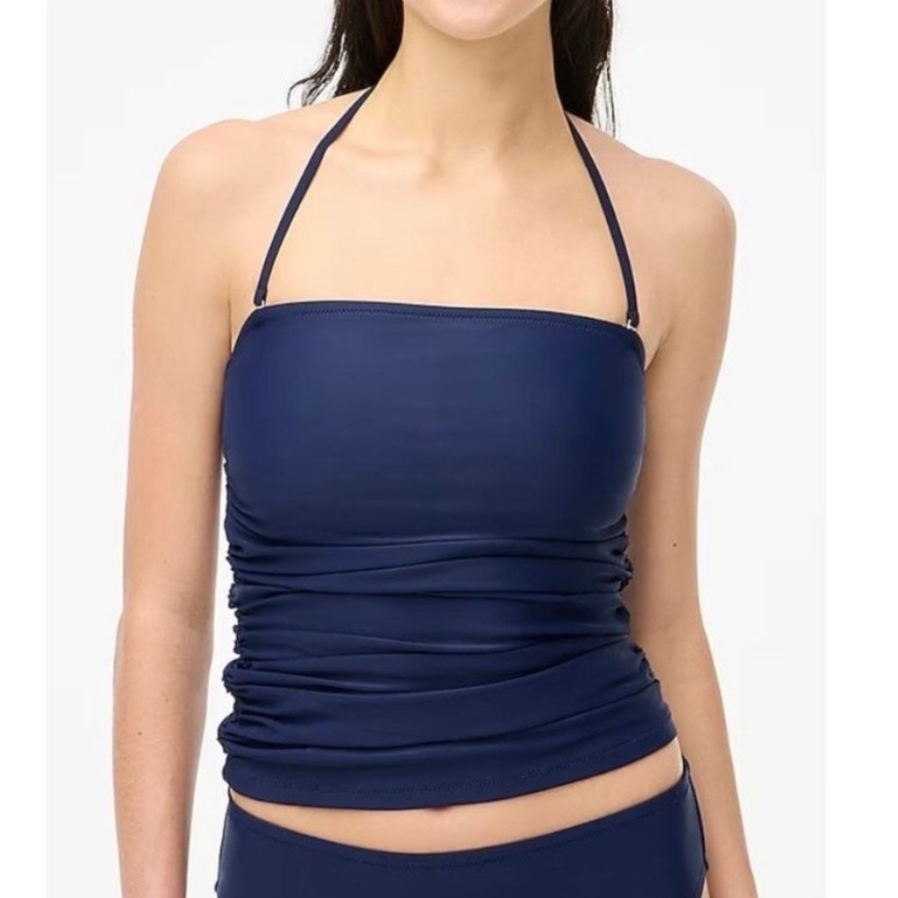 j. crew factory by481 navy strapless tankini bathing suit top women xx-large xxl